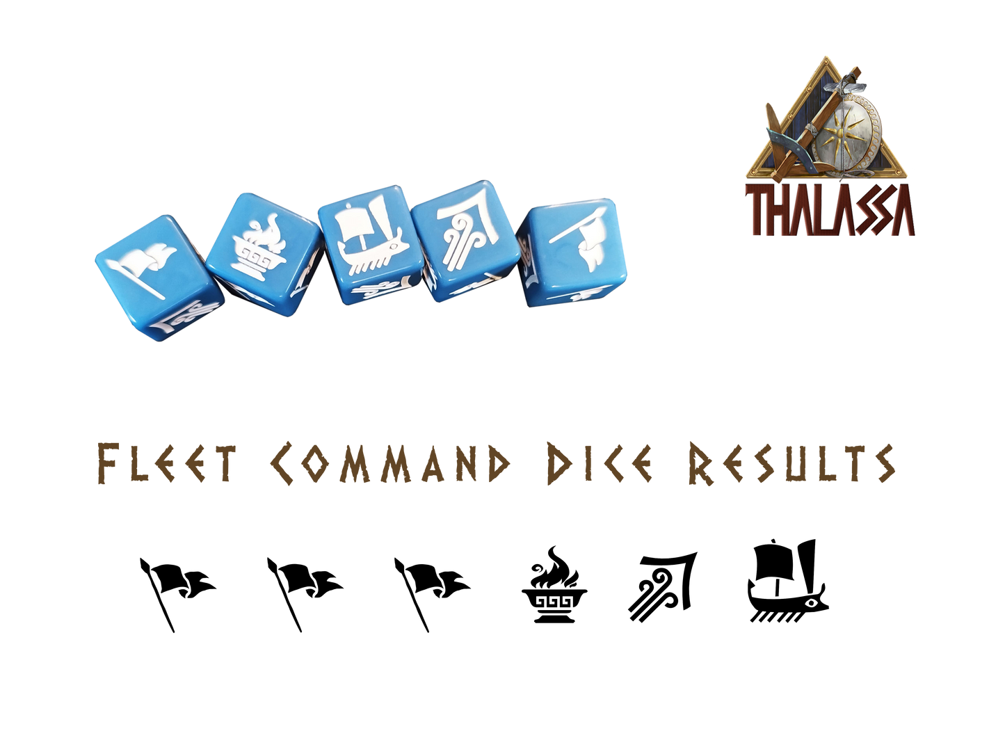 Thalassa Fleet command and gaming dice(Blue)