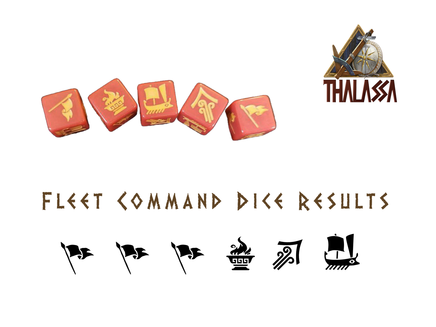 Thalassa Fleet command and gaming dice (Red)