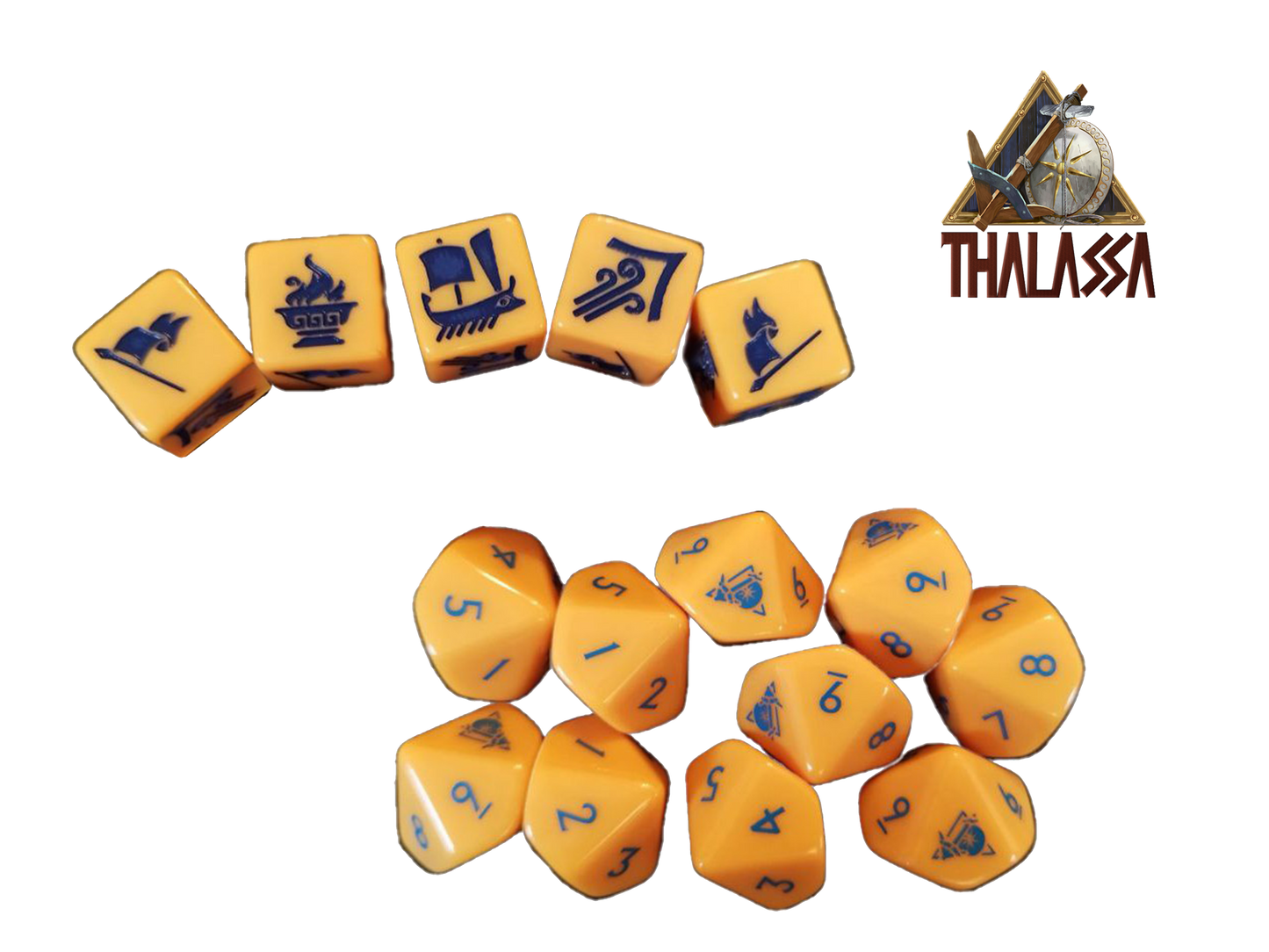 Thalassa Fleet command and gaming dice (Yellow)