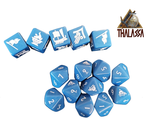 Thalassa Fleet command and gaming dice(Blue)
